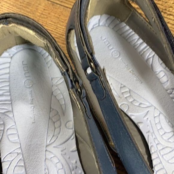 Jambu JBU Blue Leather Juniper Ballet Flats - Picture 7 of 10